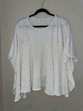 Cost Plus World Market Cream Lightweight Top One Size Soft Boho hippie coastal
